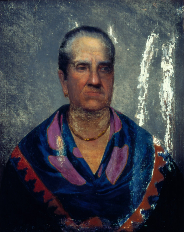 阿尔梅达·朱尼尔(Almeida Júnior)油画 -古巴女士Júnior, José Ferraz de Almeida - Senhora Cubana