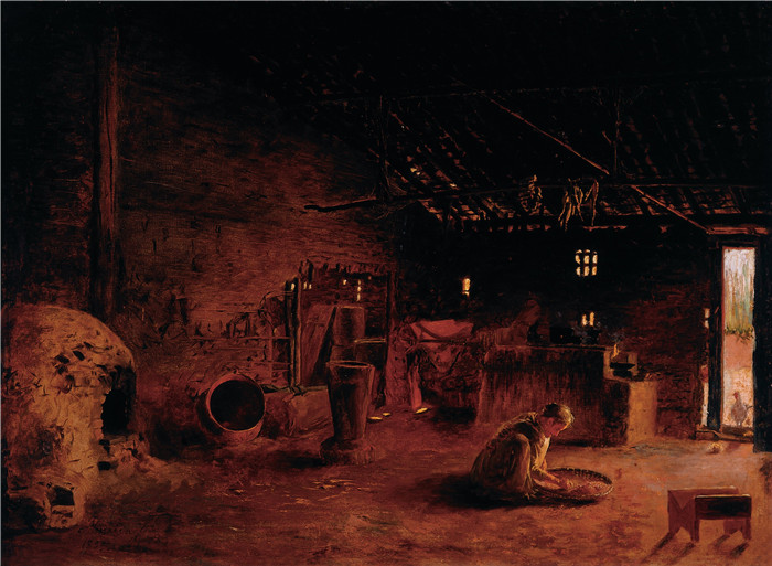 阿尔梅达·朱尼尔(Almeida Júnior)油画 -乡村厨房Country Kitchen