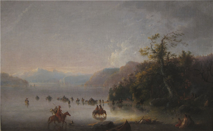 阿尔弗雷德·雅各布·米勒 (Alfred Jacob Miller)-Snake River Indians by Alfred Jacob Miller, c. 1845-55