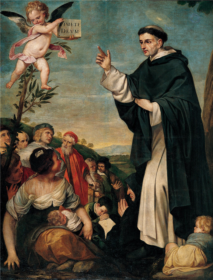 阿隆索·卡诺(Alonso Cano)画作-圣文森特·费雷尔讲道St. Vincent Ferrer Preaching