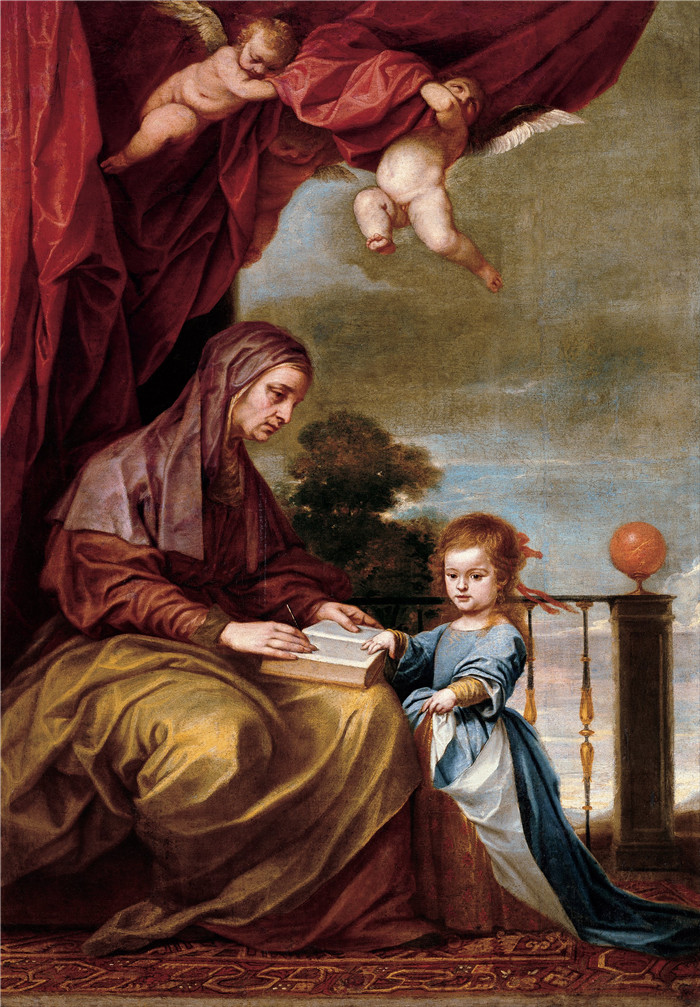 阿隆索·卡诺（Alonso Cano）画作-圣母的教育The Education of the Virgin