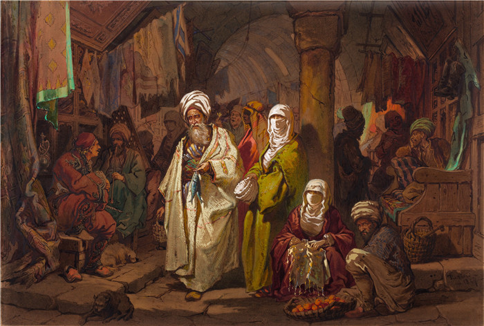 阿马迪奥·普雷齐奥西(Amedeo Preziosi)作品-大巴扎The Grand Bazaar