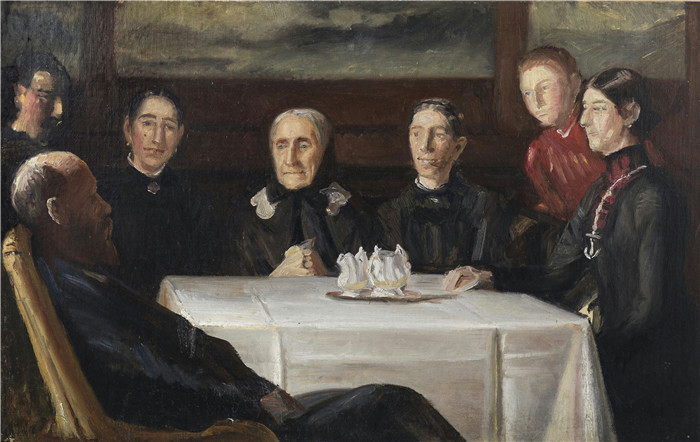 迈克尔·彼得·安切尔（Michael Peter Anche）作品-圣诞节 Juledag 1900. Kompositionsskitse