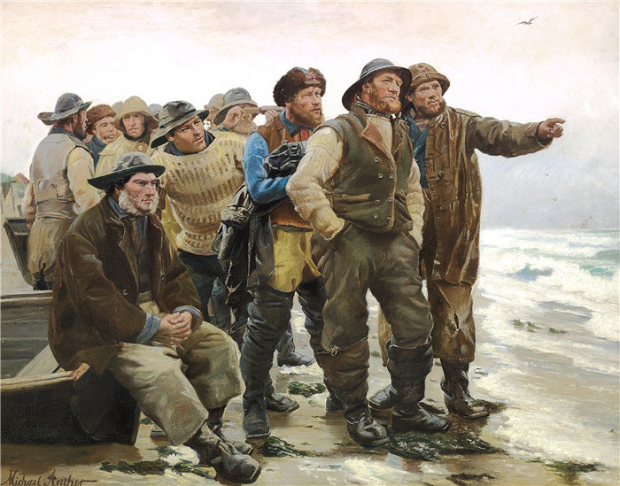 迈克尔·彼得·安切尔(Michael Peter Anche)作品-他能处理这个点吗 Vil han klare pynten - 1885