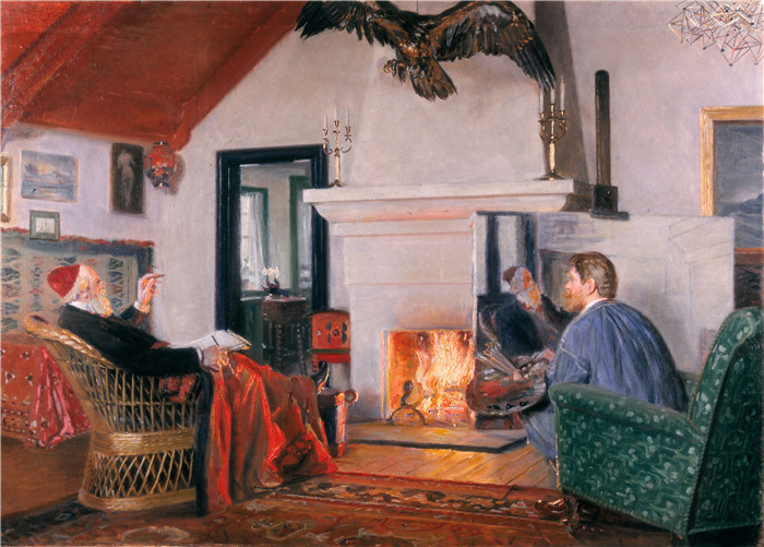 迈克尔·彼得·安切尔(Michael Peter Anche)作品-在鹰的标志下- Under Ørnens Tegn - 1907