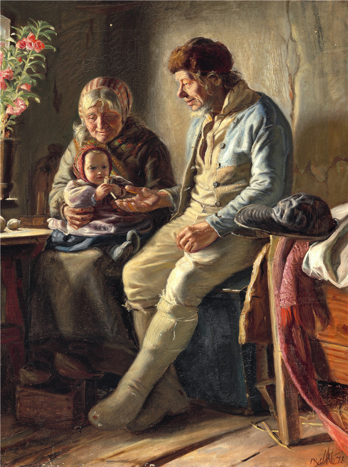 迈克尔·彼得·安切尔(Michael Peter Anche)作品-祖父母 Bedsteforældrene - 1875