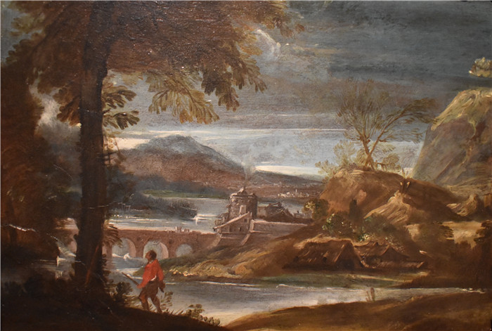 安尼巴莱·卡拉奇（Annibale Carracci）作品-河景与猎人