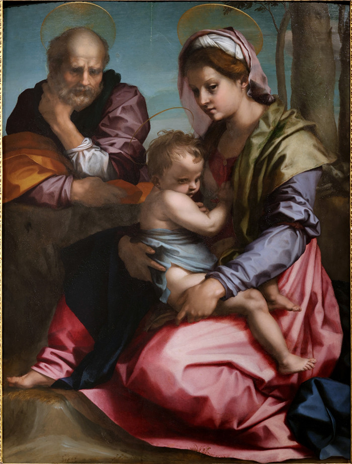 安德里亚·德尔·萨托( Andrea del Sarto)作品-圣家族Sacra Famiglia, 1525-26. Galleria Barberini -FG