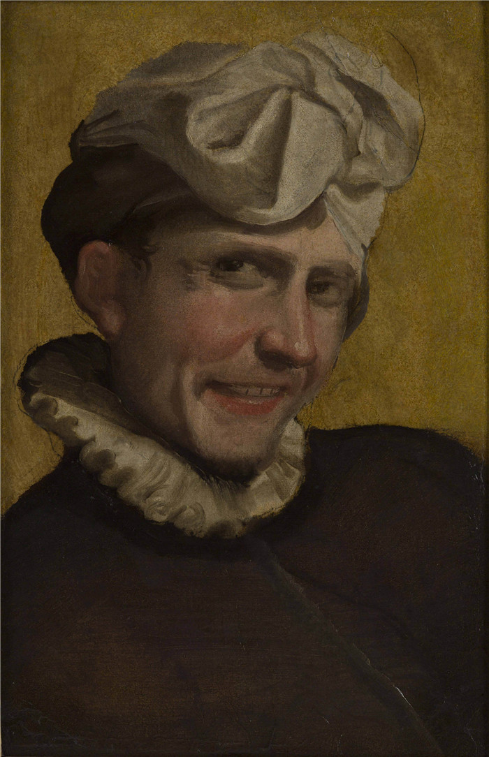 安尼巴莱·卡拉奇（Annibale Carracci）作品-年轻微笑的头