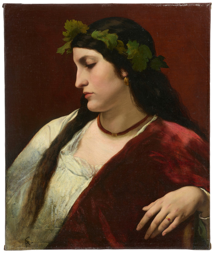 安塞尔姆·费尔巴哈（Anselm Feuerbach）作品-娜娜作为酒神女祭司