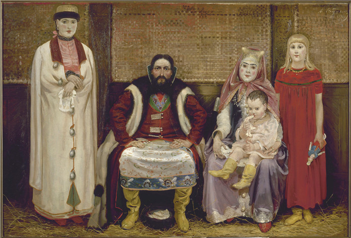 安德烈·里亚布什金（Andrei Ryabushkin）画作-里亚布什金商人Ryabushkin merchant 17