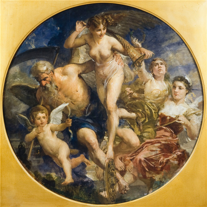 安东尼·卡巴（Antoni Caba）画作-时间，财富和爱El Tiempo, la Fortuna y el Amor
