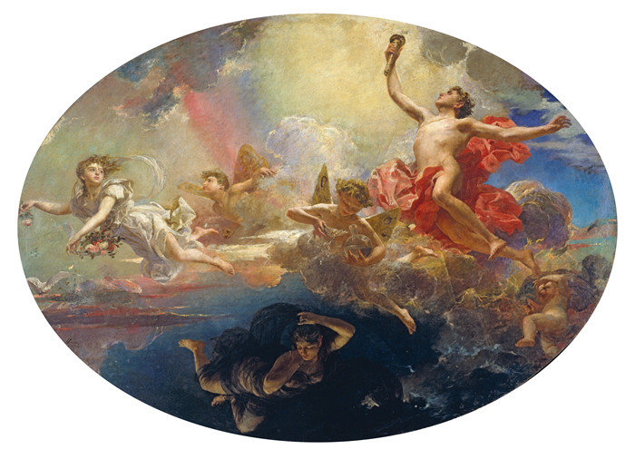 安东尼·卡巴（Antoni Caba）画作-黎明前的昼夜胜利 The Triumph of Day over Night Preceded by Dawn