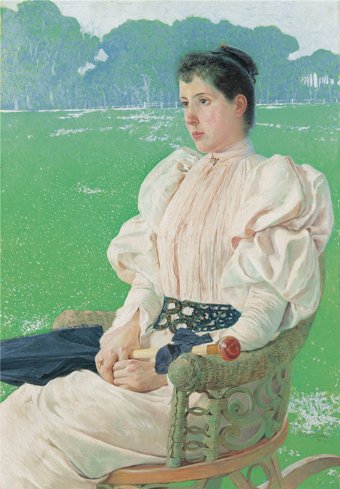 安塞尔莫·吉尼亚(Anselmo Guinea)的画作--一位女士的肖像 Portrait of a Lady
