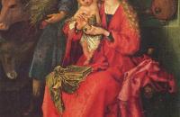 马丁·施恩告尔（Martin Schongauer，1445-1491，德国）作品-圣家族