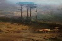 前1000幅世界名画-《在克里米亚山上》瓦西里耶夫 俄罗斯