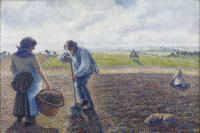 卡米尔·毕沙罗（Camille Pissarro）-田间农民作品欣赏