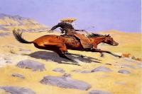 前1000幅世界名画-《西部牛仔》雷明顿 美国