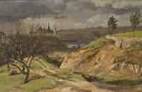  约翰·克里斯蒂安·达尔 作品《迈森周围的景色》