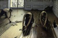 前500幅世界名画-“地板刮板（也称为地板剥离器）” Gustave Caillebotte - 布面油画 - 102 x 146 cm