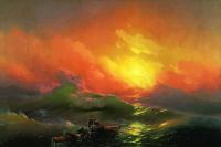 前100幅世界名画（三十八）-伊万·艾瓦佐夫斯基（Ivan Aivazovsky）作品《第九波》