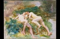 约翰·辛格·萨金特（John Singer Sargent）-汤米洗澡