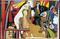 雷那多·古图索（Renato Guttuso 1911-1987）-《大学生法庭》