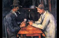 前500幅世界名画（40）-塞尚油画作品《玩纸牌者》