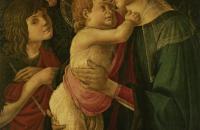 桑德罗·波提切利（Sandro Botticelli，意大利画家，1445-1510）作品-–麦当娜和婴儿与施洗者圣约翰