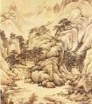 黄鼎《山水图》 黄鼎国画作品-清