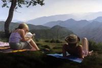 前1000幅世界名画-《高山上的阅读》 罗伯茨 英国