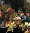 希姆的《丰富的桌子与鹦鹉》作品