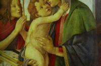 桑德罗·波提切利（Sandro Botticelli，意大利画家，1445-1510）作品-–圣母子与婴儿 圣约翰