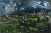 前100幅世界名画（三十二）-艾尔·葛雷柯（El Greco）-《View of Toledo》油画作品
