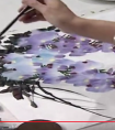 国画紫藤花的画法视频