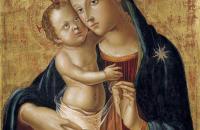 安东尼亚佐·罗马诺（Antonazzo Romano，1430-1510，意大利画家）作品-麦当娜和孩子5
