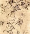 达芬奇【马背上的战斗，习作】作品-- 意大利
