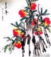 国画桃子的画法