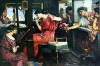 前1000幅世界名画-《佩内洛普和追求者》 John William Waterhouse - 布面油画 - 130 x 188 cm