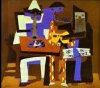 前500幅世界名画-毕加索《三个音乐家》 毕加索油画作品-西班牙