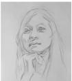 女青年素描头像步骤图解