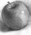 素描苹果绘画过程