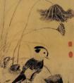 张中的《枯荷鸳鸯图》作品