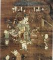 吕文英《货郎图》国画作品_明