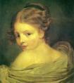 《回眸的少女》让-巴蒂斯特・格勒兹油画-法国