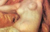 雷诺阿《睡觉的女人》 雷诺阿油画作品-法国