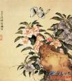 居廉《花卉昆虫图》 居廉国画作品-清
