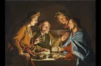 马蒂亚斯·斯托姆（Matthias Stom）-以马us斯的晚餐 1633-1639年