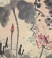 李苦禅国画荷花作品