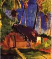 保罗・高更【棕榈树下的小屋】作品-- 法国